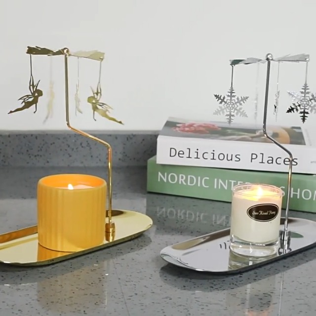 Bougeoir Rotatif En étal Chandelier Rotatif Porte-Bougie Carrousel De