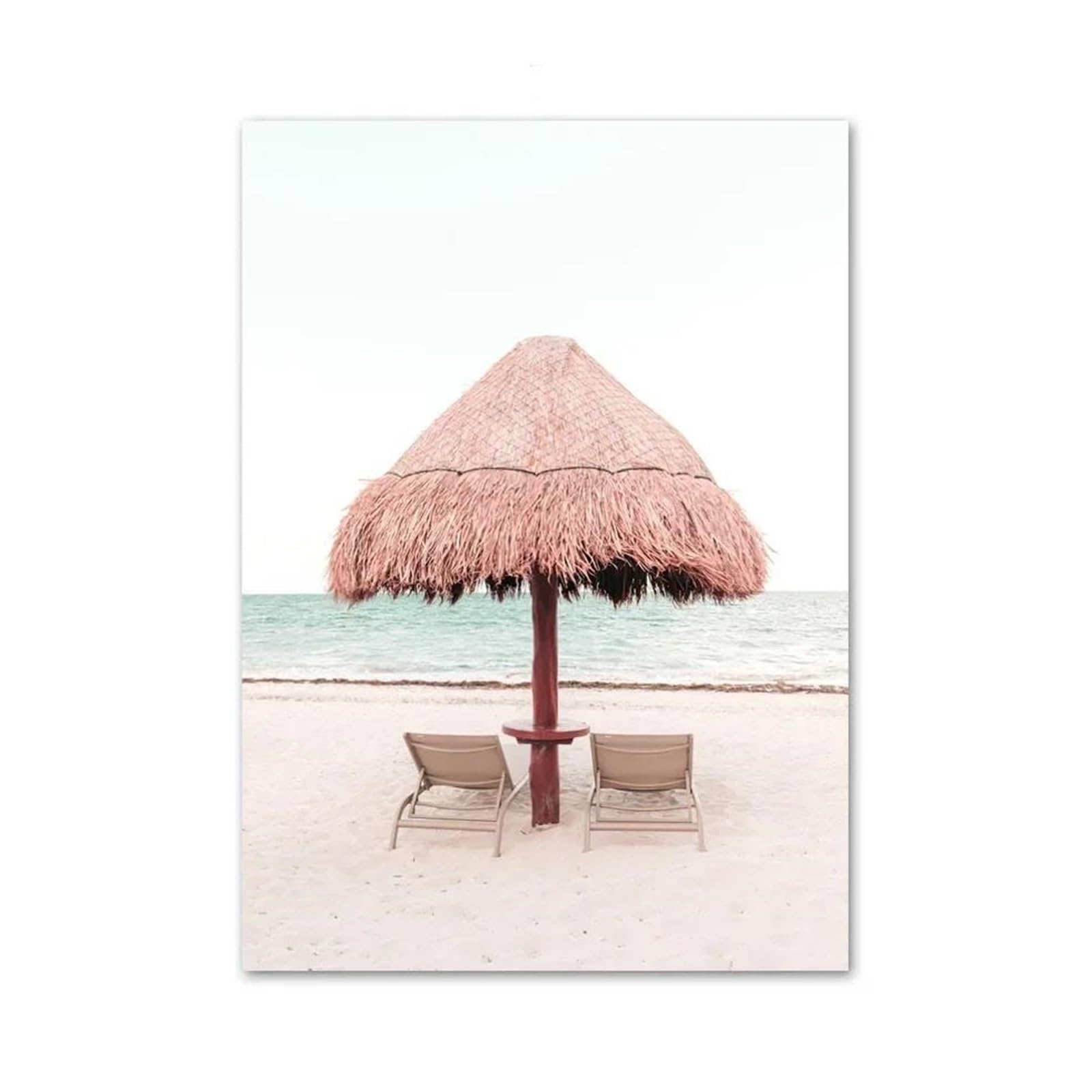 BYAMBD Aesthetic Pictures Fashion Landscape Summer Coastal Ocean Surf Wall Art Aesthetics Print Canvas Painting Posters For Living Room Modern Home Decor(F,50x70cm)