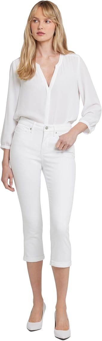 NYDJ Chloe Capri Jeans in Optic White