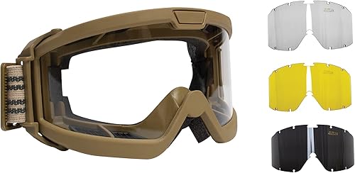 Miniatura 11 de Rothco ANSI OTG Goggle System – Interchangeable Lenses for Impact Protection Negro -,Marrón Coyote,https:/ www.Yaxa/dp/undefined