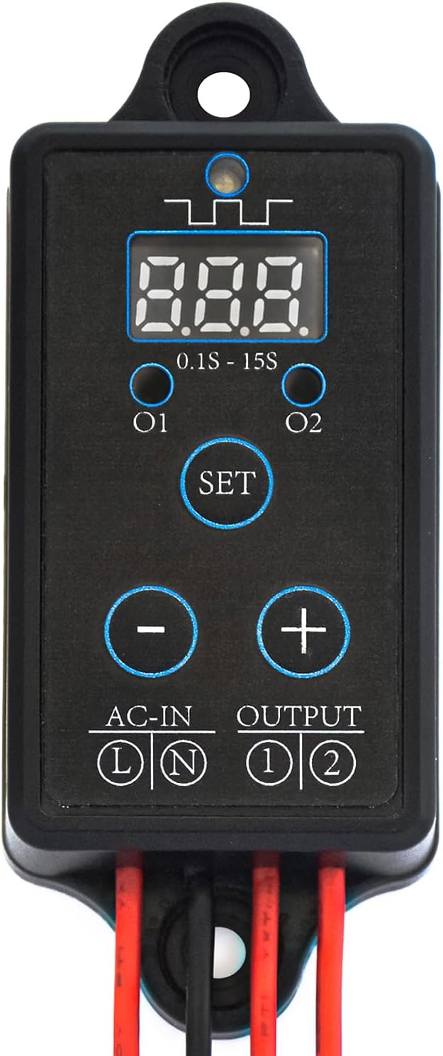 AC100-240V 2A Dual Output Alternating Blinking Flasher Module,Strobe Module For Led Lights,LED display with buttons