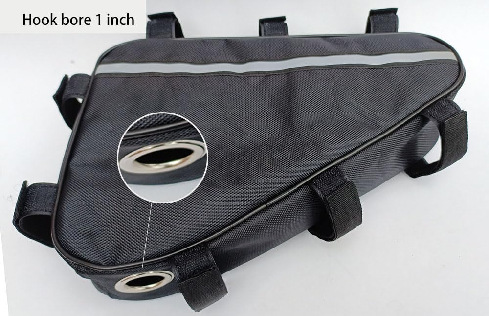 Borsa triangolare per bicicletta, per riporre il telaio, impermeabile, riflettente, 30,5 x 22,9 cm, apertura laterale, per attrezzatura da ciclismo MTB da strada, borsa angolare resistente per