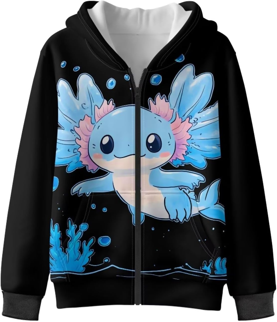 Cute Zip up Hoodie for Girls 6-16 Years Thick Outfits Long Sleeve Jacket Zipper Fall Cardigan