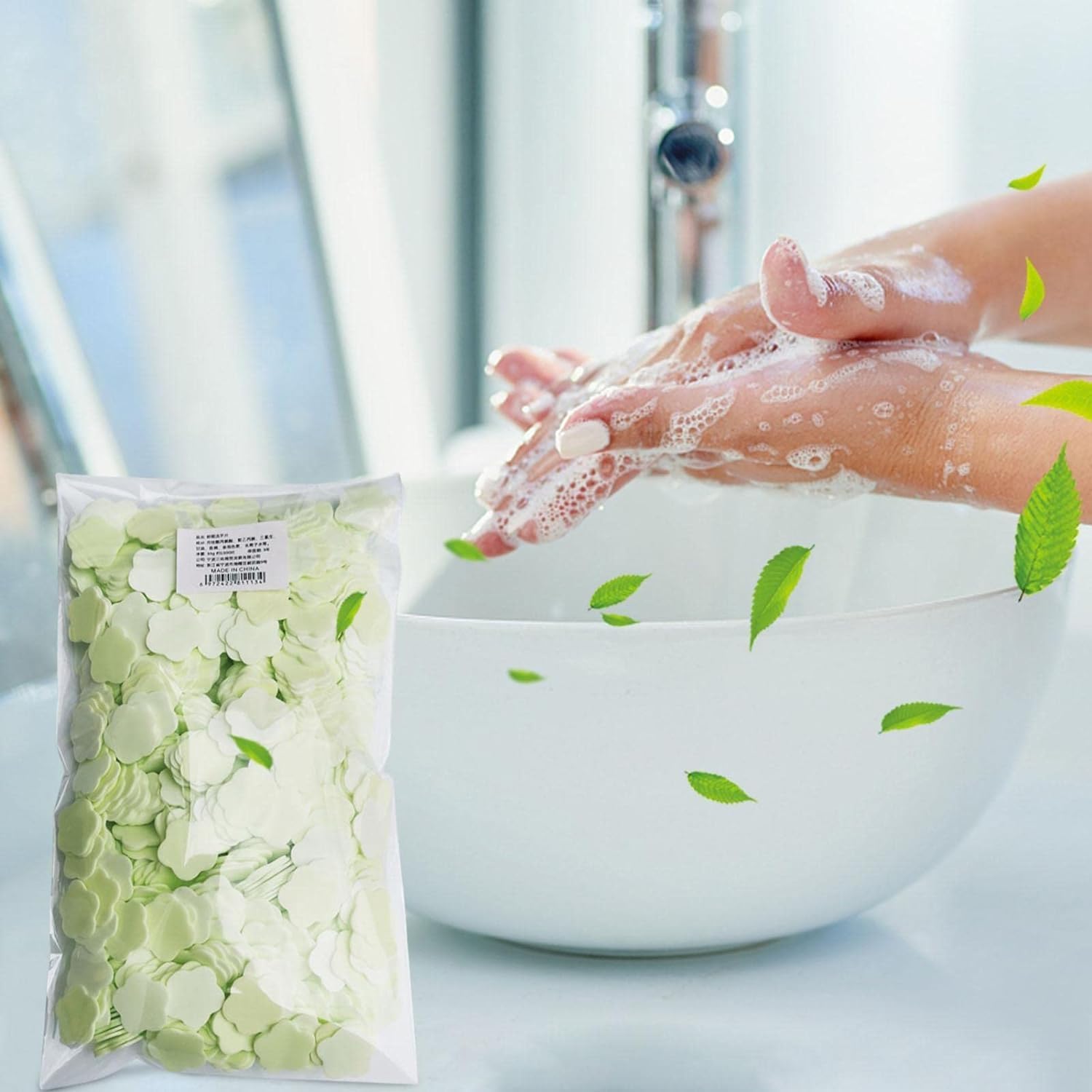 1000 hojas portátiles desechables, portátiles, viajes, senderismo, lavado de manos, baño, artículos de tocador de papel, papeles suaves para jabón de papel, fragancia, cuidado de pies y manos 5