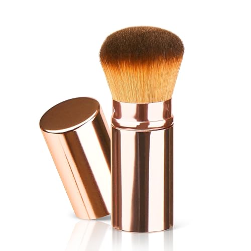 Kabuki - Brocha de maquillaje para base de maquillaje, aplicador de cepillo para protector solar facial, maquillaje líquido y base