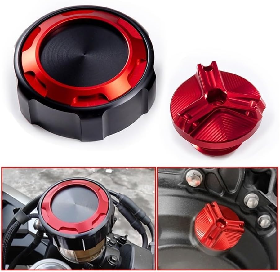 Brake Master Cylinder Cover for CBR600RR CBR 600 RR 600RR 2007 2008-2023 Accessories Motorcycle Front Brake Fluid Tank Cap and Engine Oil Filling Port