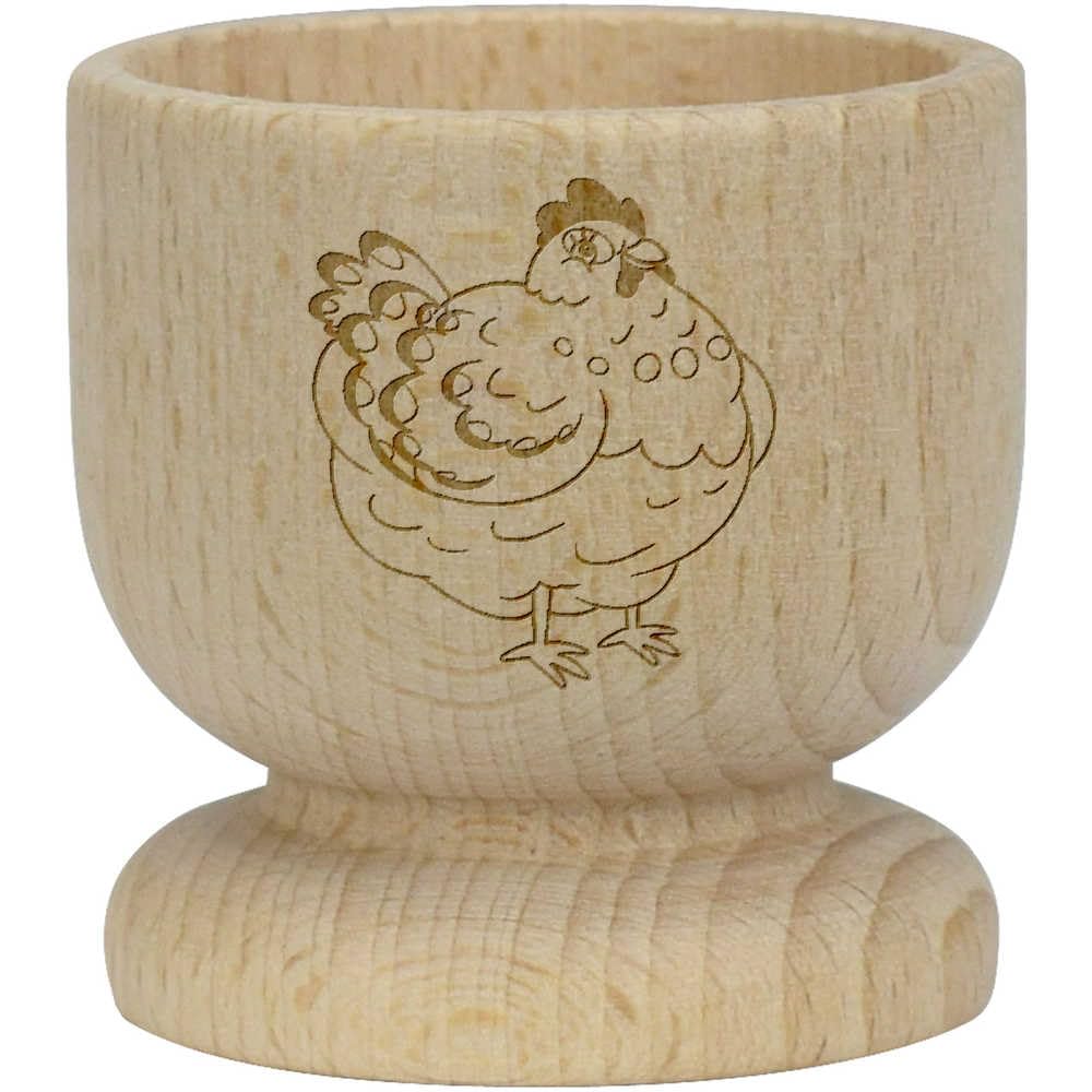 'Chubby Chicken' Wooden Egg Cup (EC00028759)