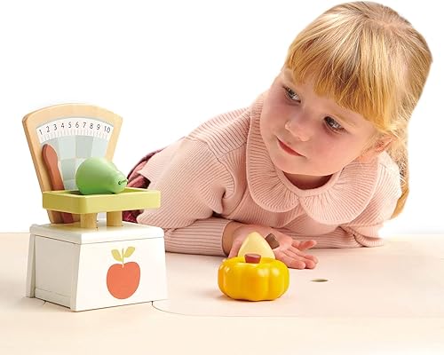 Miniatura 4 de Tender Leaf Toys - Escala de mercado - Hermoso juego de básculas de pesaje de comestibles para juegos de simulación para niños mayores de 3 años
