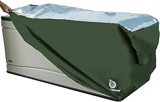 YardStash Deck Box Cover XL to Protect Large Deck Boxes: Lifetime 60012 Extra Large Deck Box Cover Suncast DBW9200 Deck Box Cover Rubbermaid 5E39 Deck Box Cover & Rubbermaid w/Seat Deck Box Cover