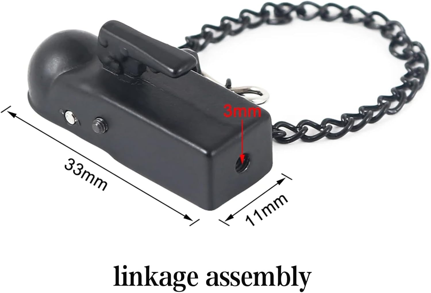 AMK 1/10 Scale RC Trailer Hitch Tow Hook, RC Trailer Hitch Receiver for RC Crawler Redcat GEN 8 Scout II CC01 TF2 TRX4 Axial SCX10 90046 (Linkage Assembly)