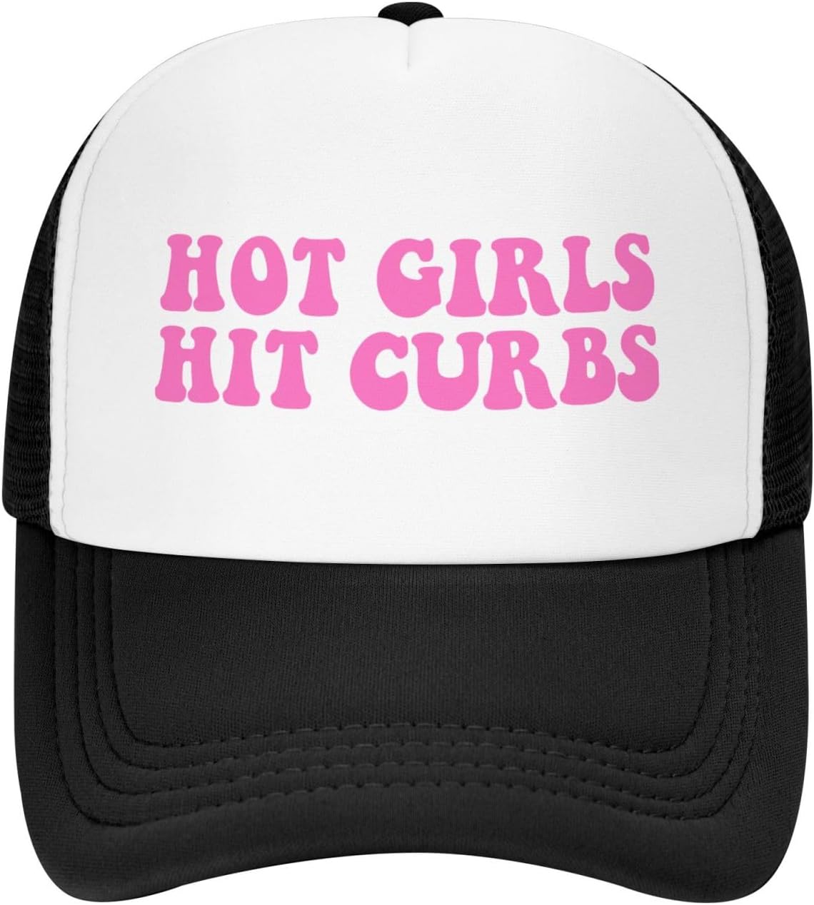 Hot Girls Hit Curbs Funny Trucker Hat for Man Adjustable Adult Trucker Caps Inappropriate Gift for Girl