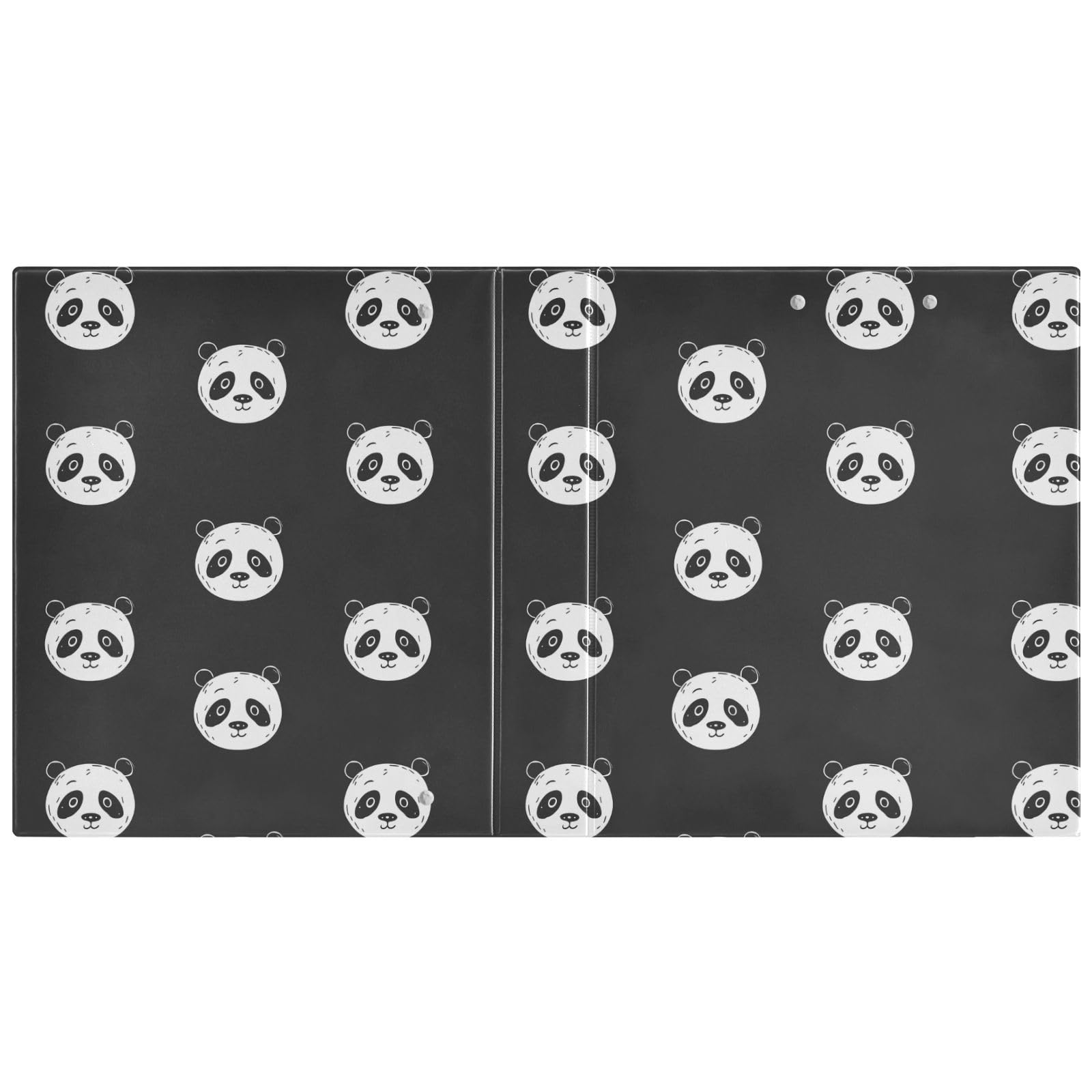 Bear Panda, raccoglitore a 3 anelli, 3,8 cm, contiene 200 fogli con 3 tasche interne in PVC trasparente, per scuola e ufficio