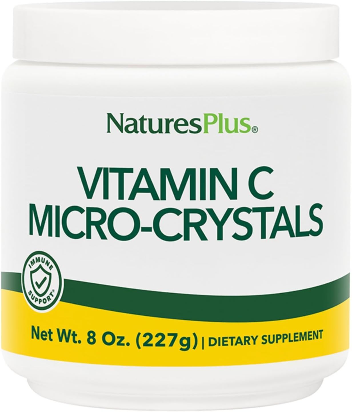 NaturesPlus Vitamin C Micro-Crystals - 8 oz - Antioxidant - Supports Immune Health & Overall Well-Being - Vegan, Gluten Free - Approx. 45 Total Servings