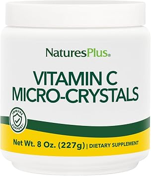 NaturesPlus Vitamin C Micro-Crystals - 8 oz - Antioxidant - Supports Immune Health & Overall Well-Being - Vegan, Gluten Free - Approx. 45 Total Servings