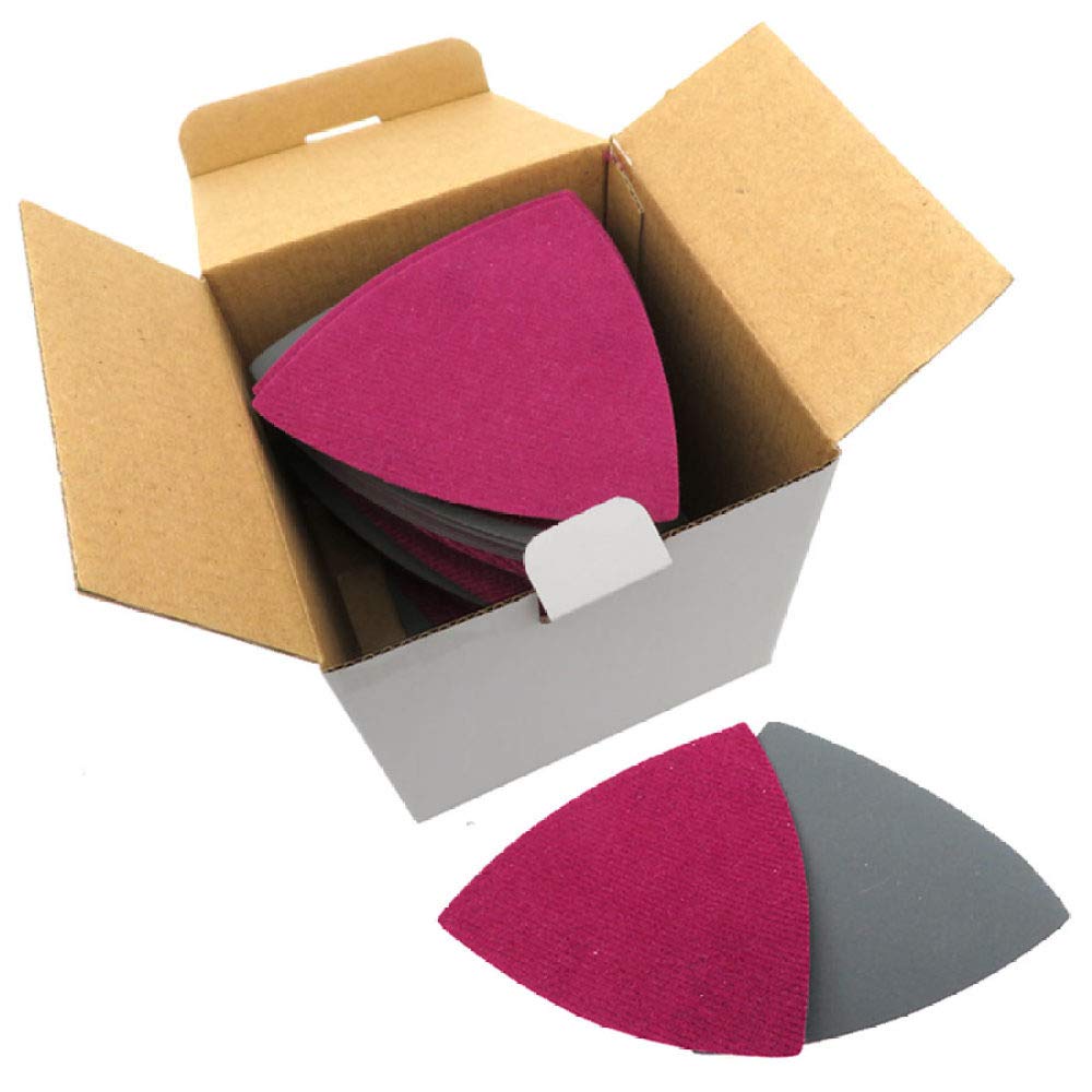 5-100Pcs Papel de lija de lijado flocado triangular seco húmedo 90x90x90mm Herramienta de pulido abrasivo de grano 60-10000 para, 1000,90x90x90mm (200 piezas)