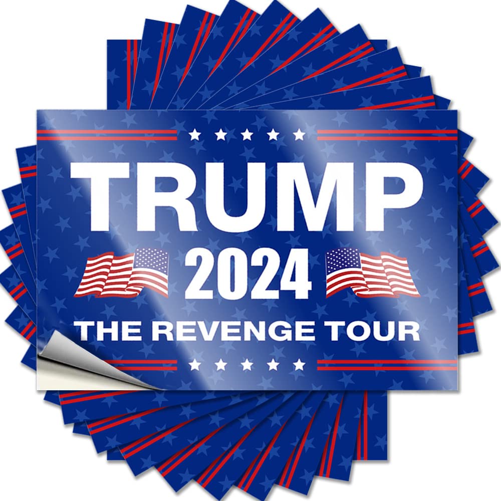 Abipuir Trump 2024 The Revenge Tour Sticker Trump Stickers for Your Car Stickers for Cars (Color : Colour, Size : 12X18CM)