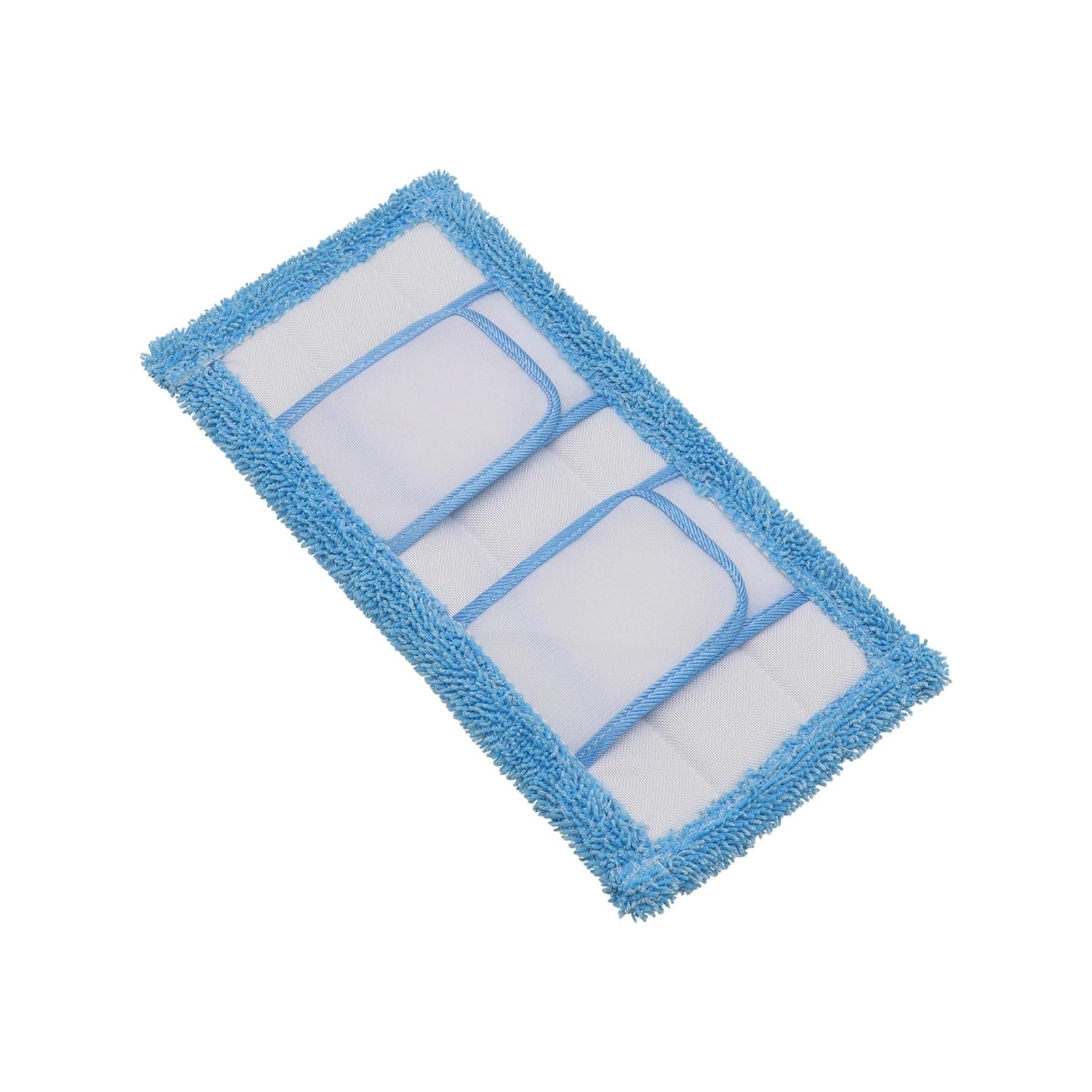 Tampon de vadrouille en microfibre bleu double effet pour sols