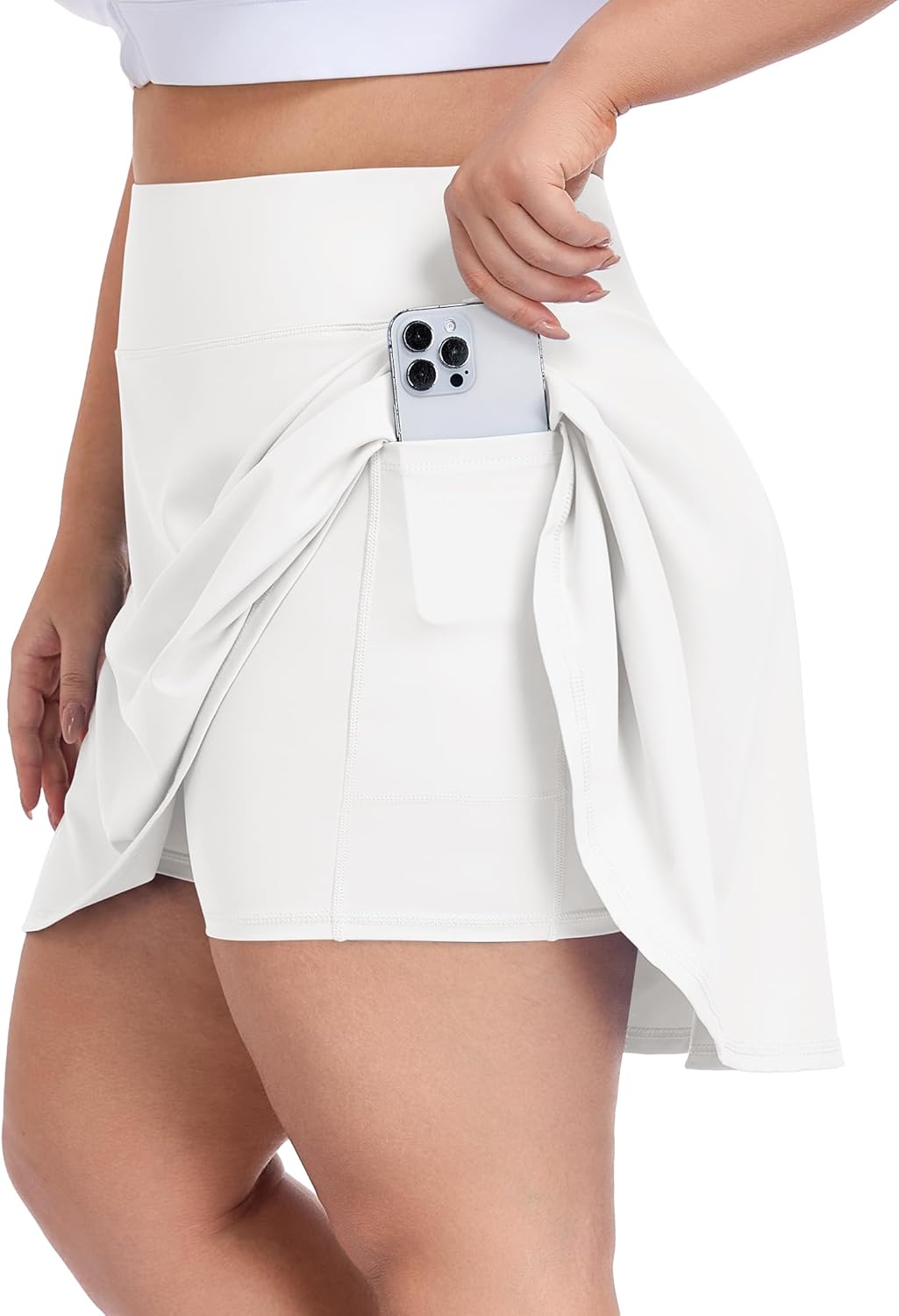 COOTRY Plus Size Tennis Golf Skirts High Waisted with Pockets Inner Shorts for Athletic Skorts Sports Running Pickleball