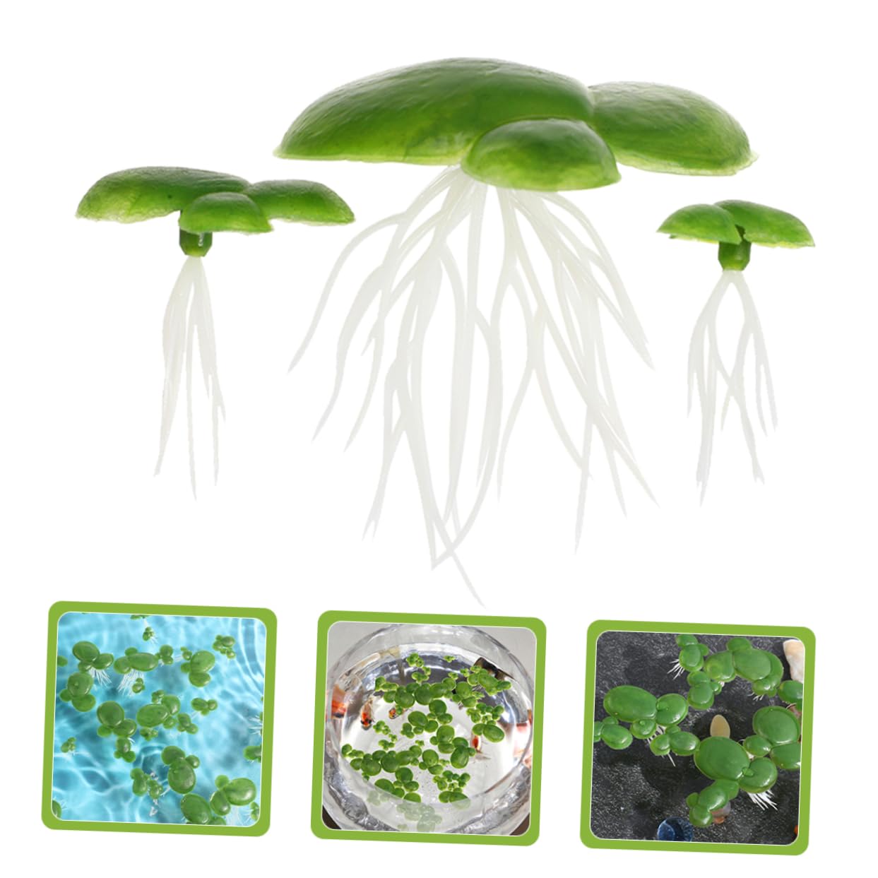 ABOOFAN 360 Piezas lenteja de Agua de plástico Planta Artificial Plantas Artificiales Decoraciones de peceras Plantas de Acuario Artificiales Acuario Plantas flotantes el plastico
