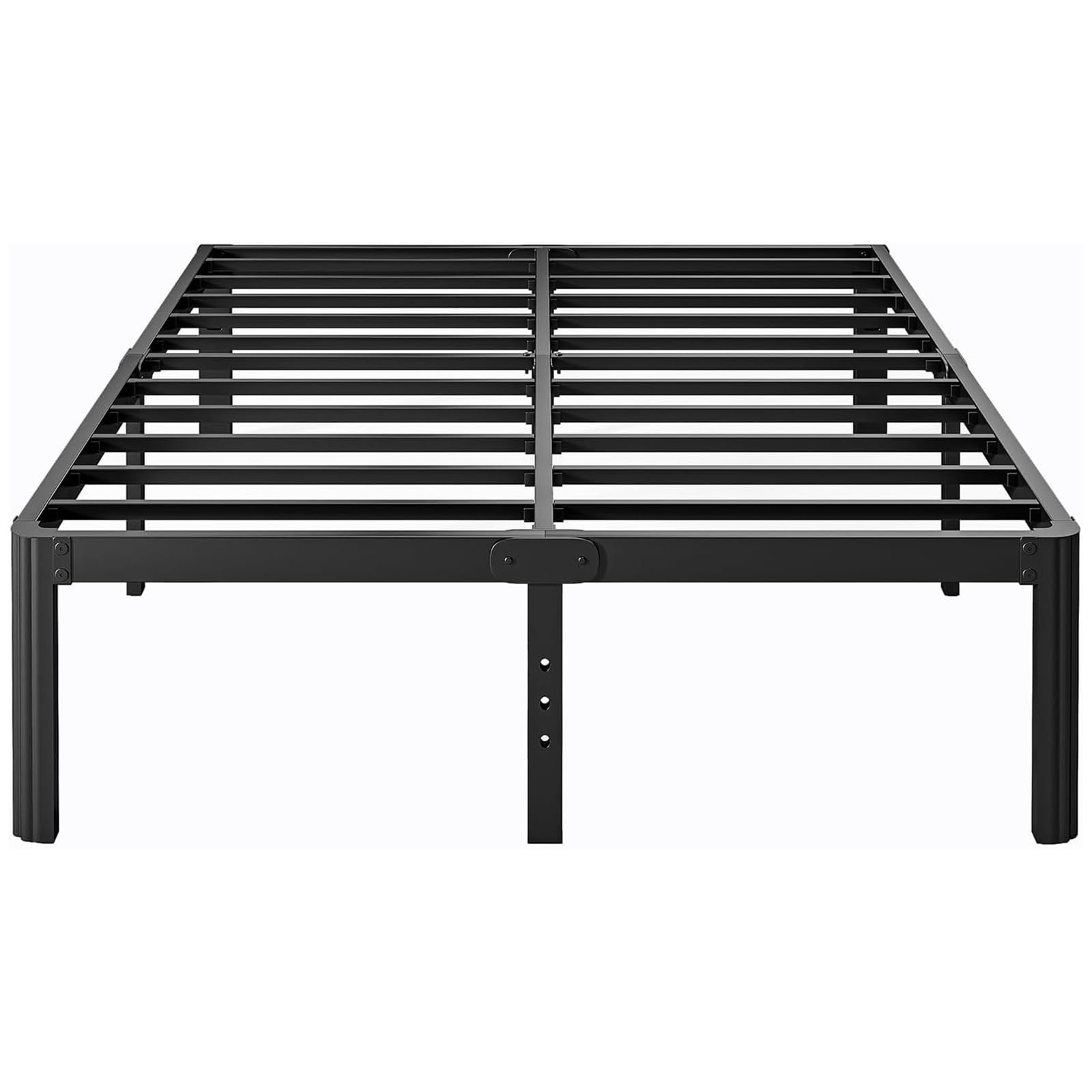 Bed Frame Queen Size,14 Inch Metal Platform Beds with Round Corners,No Box Spring Needed,Sturdy Steel Support Up to 3000lbs,Queen Size Bed with Storage Space,Noise Free,Easy Assembly,Black