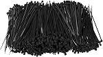 White Zip Ties,6 Inch Zip Ties 1000 Pack Cord Ties for Electronics Self-Locking Wire Tie Wraps,Heavy Duty Heat Resistant Cable Management for Home Office(White, 6 inch)