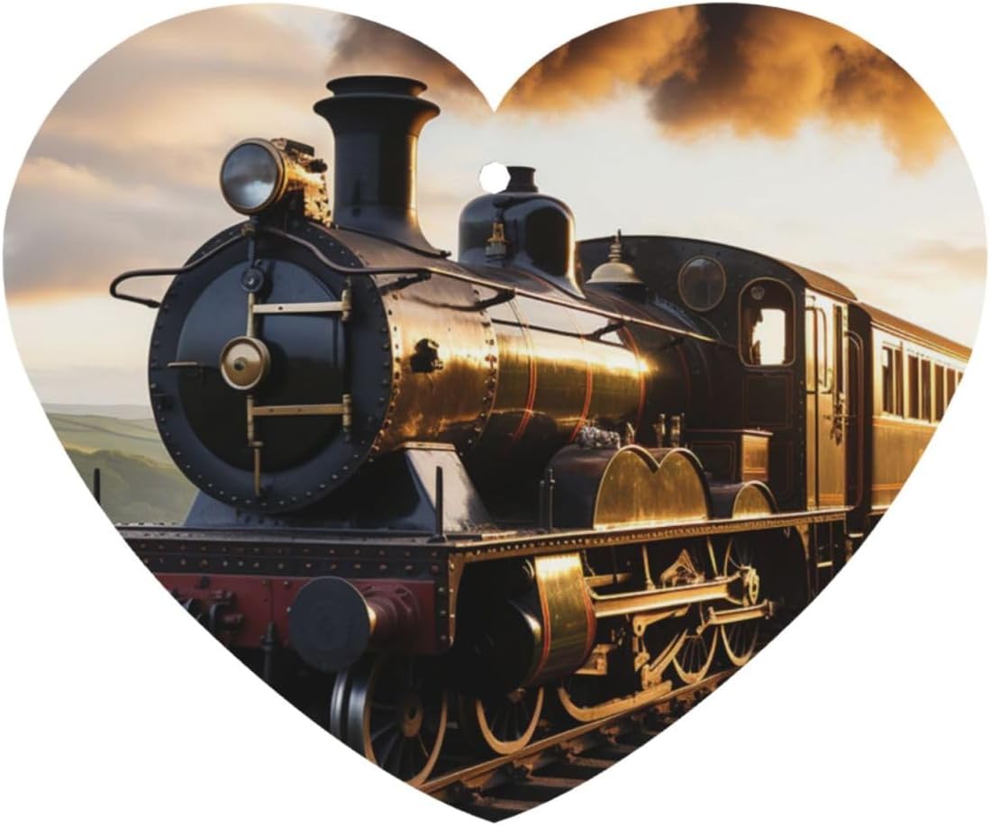 Car Air Freshener 24 PCS Steam Train Hanging Car Air Fresheners Auto Interior Decor Card Freshener Strong Scented Card Lavender Cars Scents for Office Bedroom Close Drawer Heart Shape