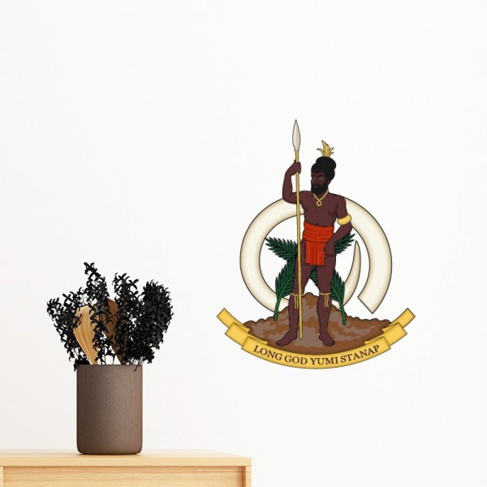 Sticker national Vanuatu 40cm pour créer une ambiance Océanie chez soi