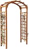 Solid Fir Wooden Garden Arch Premium Outdoor Trellis for Climbing Plants, 84.5”H×49.37”W×23.5’’D, Also can be Used for Wedding and Party Decoration