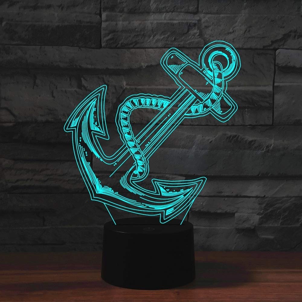 Lampe table ancre LED 3D veilleuse anti fatigue oculaire pour endormissement serein