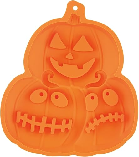 Miniatura 9 de Supreme Housewares Molde de calabaza para pastel de 6 cavidades, juego de 2 moldes de silicona para cupcakes de calabaza, dulces y chocolate, molde