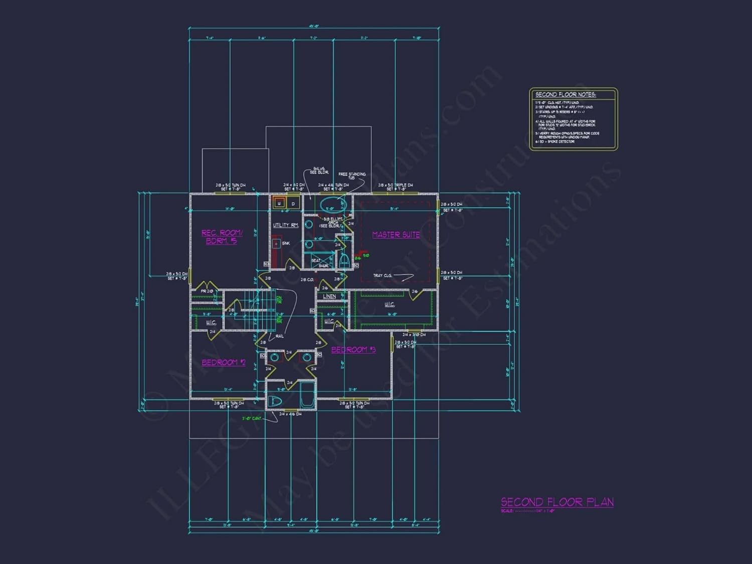 13-1831A HOUSE PLAN - Elegant House Design Floor Plan with CAD Blueprint Designs