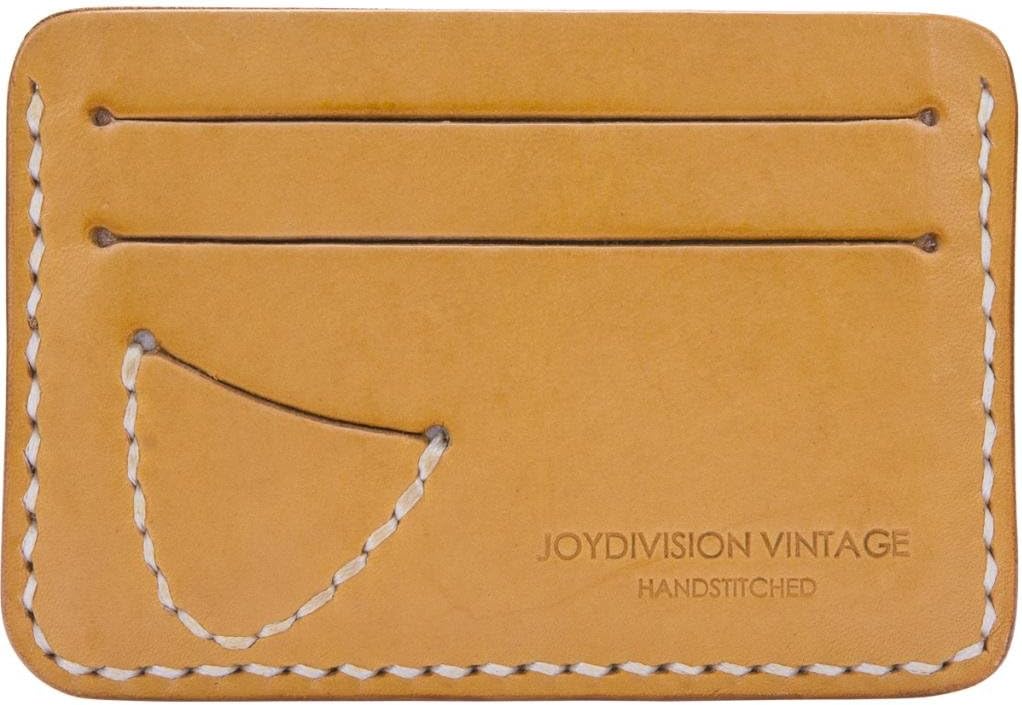 Men's Handmade Leather Guitar Pick ID Wallet Color Brown