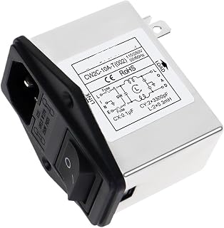 CW2C-3A/6A/10A-T(002) Toma de Fusible Doble Interruptor Negro 220V Potente Filtro(CW2C-10A-T 002)