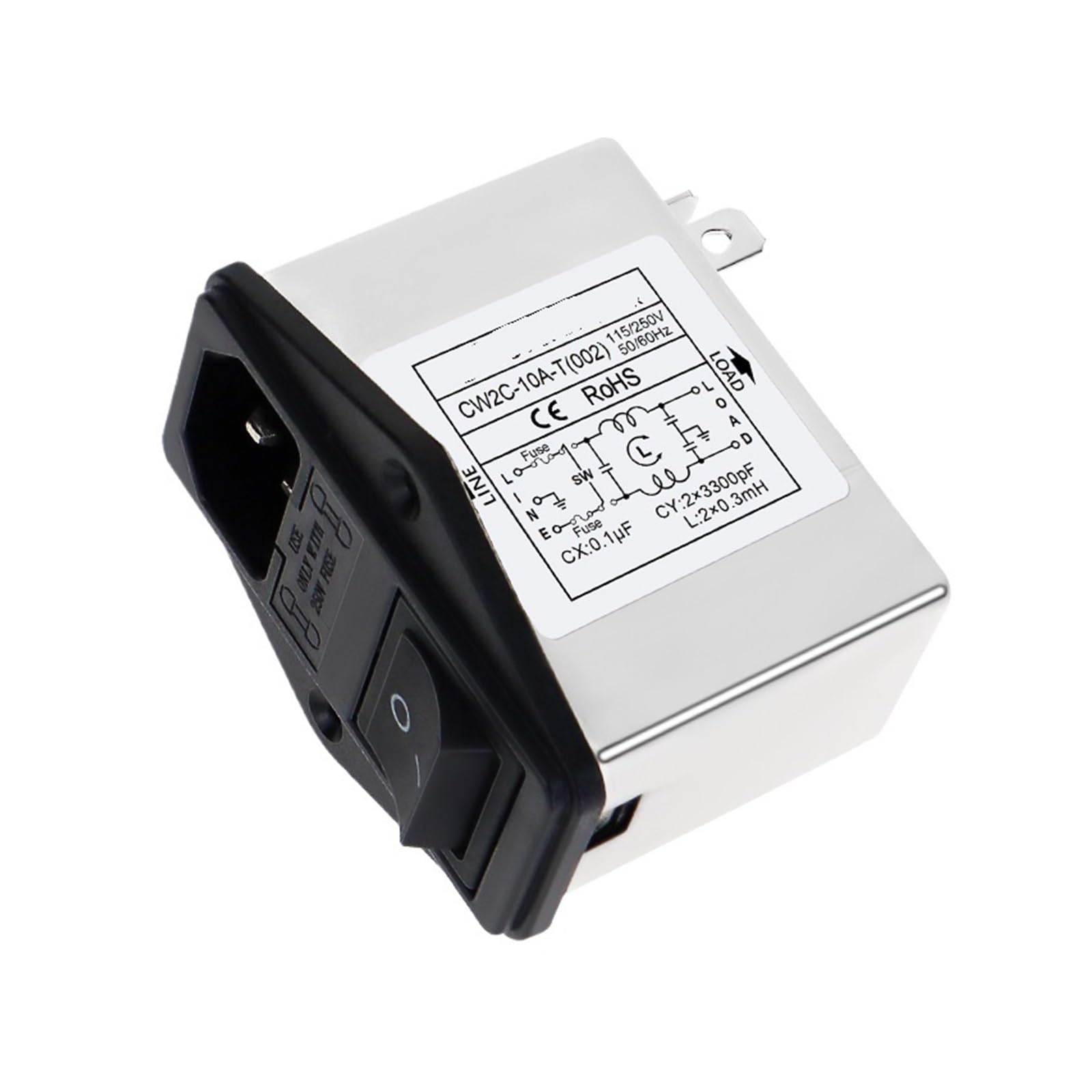 Double prise d'assurance CW2C interrupteur 220V pour filtrer le courant 10A