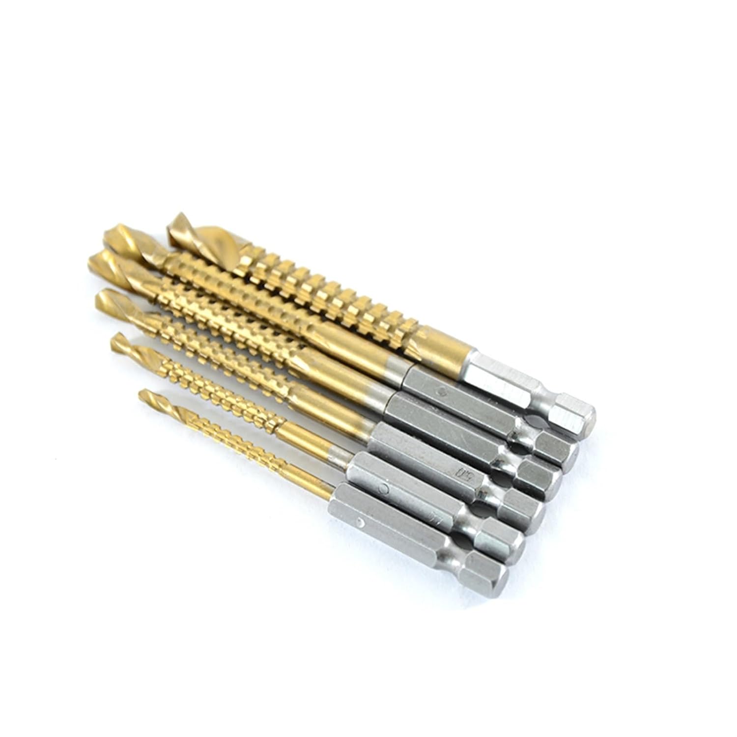 6PCS 3-8mm Saw Drill Bit HSS Composite Screw Tap Carpenter Woodworking Metal Hole Grooving Tools Quick Change Hex Shank(5mm(1PC)) DIOBFZFY