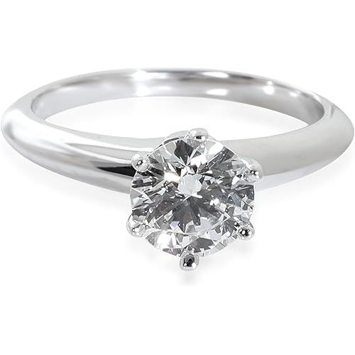 Tiffany & Co., Pre-Loved Engagement Ring, Platinum, Diamond, 5 US