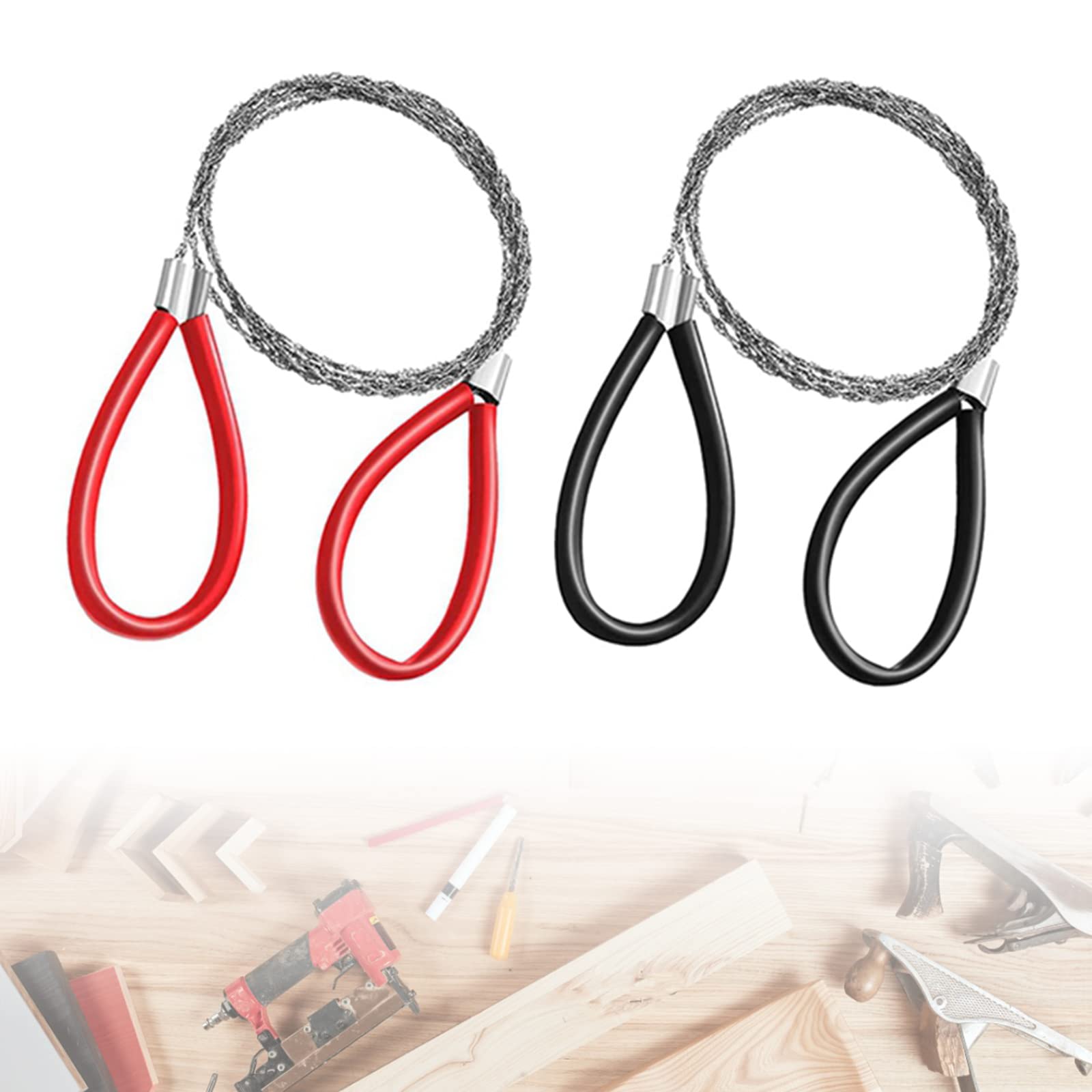 4 Pieces Stainless Steel Cable Metal Wire PVC Pipe Cutting Tool for Wood Survival Camping Hiking