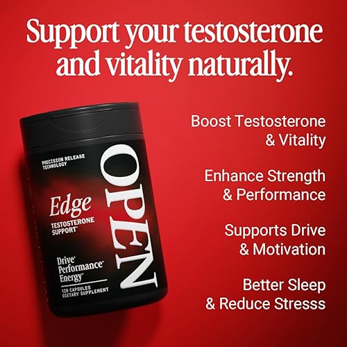 Miniatura 2 de Edge Potenciador de testosterona para hombres mayores de 30 años  Drive, Energy, Performance  Tongkat Ali, Fenogreco, Ashwagandha  Tecnología de