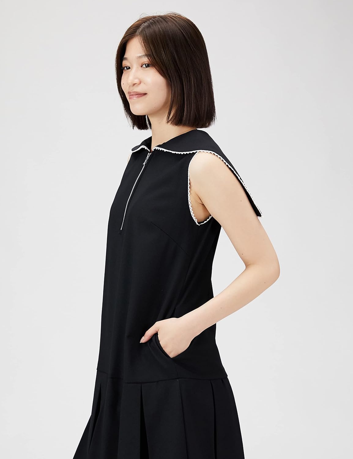 Amazon.co.jp: [セルフォード] セーラーカラープリーツワンピース
