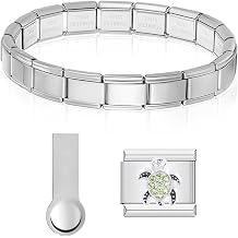 3-Piece Nomination Bracelet Set, 9mm Italian Charm Bracelet Starter Kit