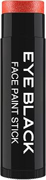 RED Glitter Eye Black Stick, Anti-Glare Eyeblack for Baseball Football Softball Lacrosse Accessories, Sweat-Proof Sport Face Paint, Smooth & Long Lasting, Rich Full Coverage Shimmery Color