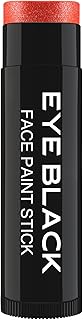RED Glitter Eye Black Stick, Anti-Glare Eyeblack for Baseball Football Softball Lacrosse Accessories, Sweat-Proof Sport Face Paint, Smooth & Long Lasting, Rich Full Coverage Shimmery Color