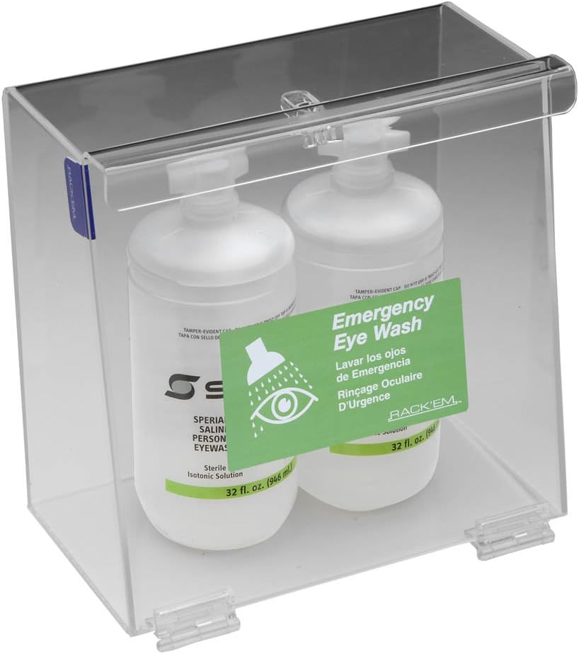 Horizon 5182 Plastic Single Bottle Eyewash Station, 5-1/2" Length x 10" Width x 10" Height