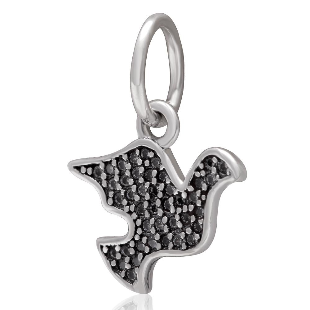 The Dove Charm 925 Sterling Silver Bird Beads Peace Charm fit for DIY Charms Bracelets (DOVE DANGLE)