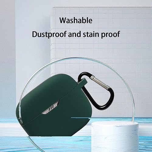 Miniatura 8 de Funda protectora de silicona suave compatible con JBL Tune 130NC TWS True Wireless Auriculares a prueba de golpes funda portátil con mosquetón negro