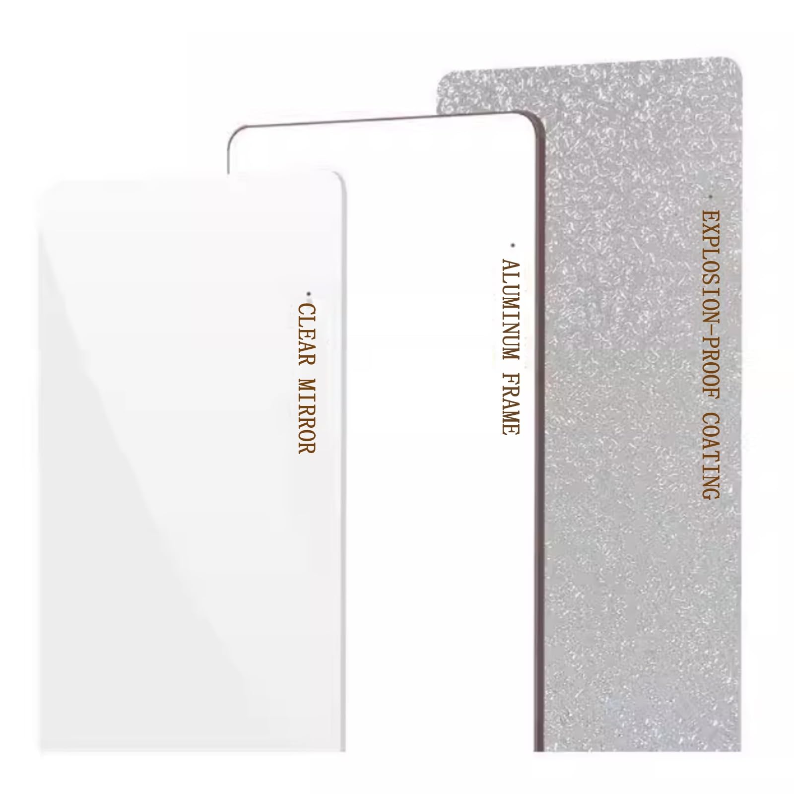 120*35cm Armadio con struttura in metallo nero Specchio a figura intera Specchio da toeletta pieghevole e girevole Specchio da toeletta con piatta Specchio da toeletta con doppia(Rose gold,130*35cm)