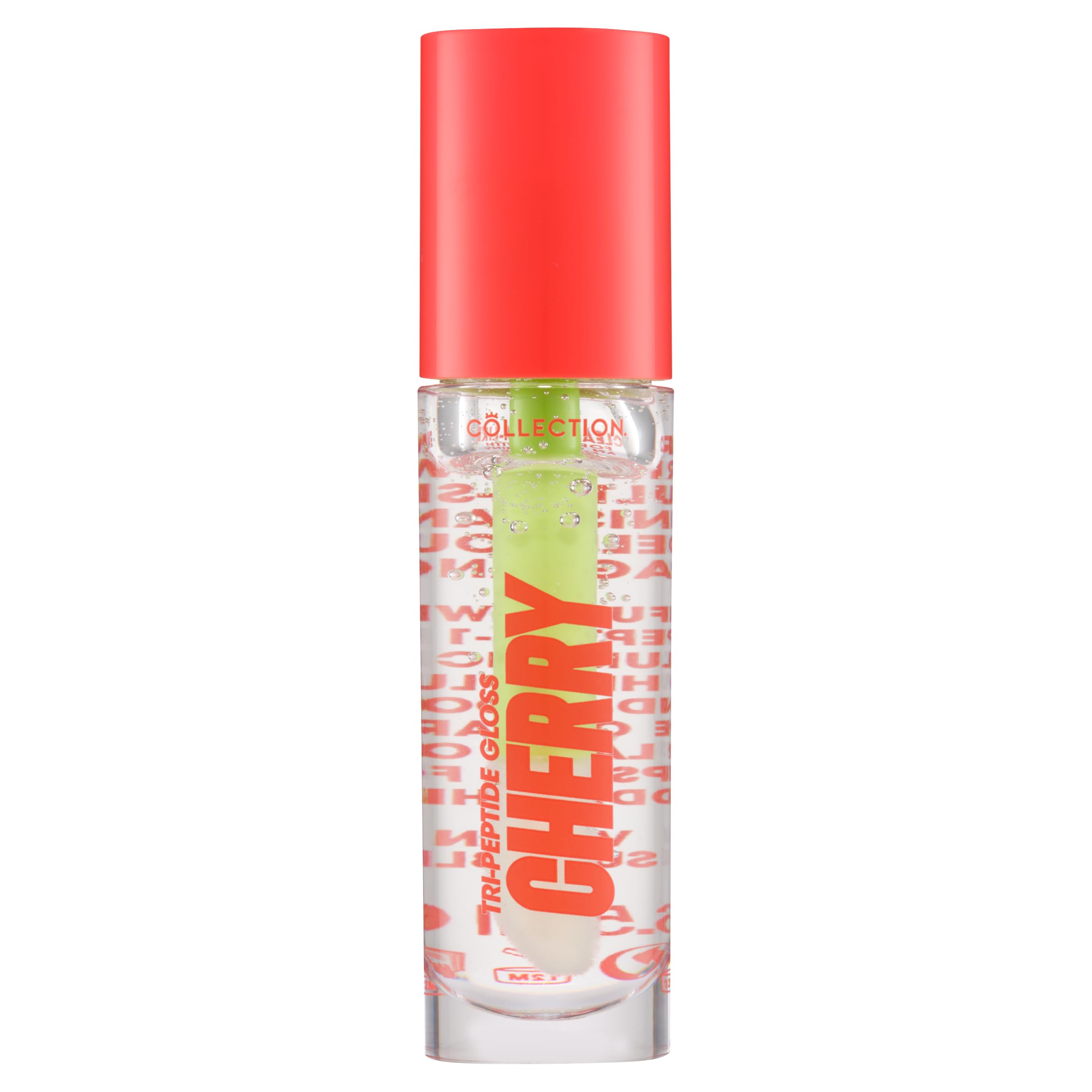 Collection Cosmetics Tri-Peptide Gloss, Clear Finish, Lip Gloss, Hydrating Formula, 6.5ml, Cherry