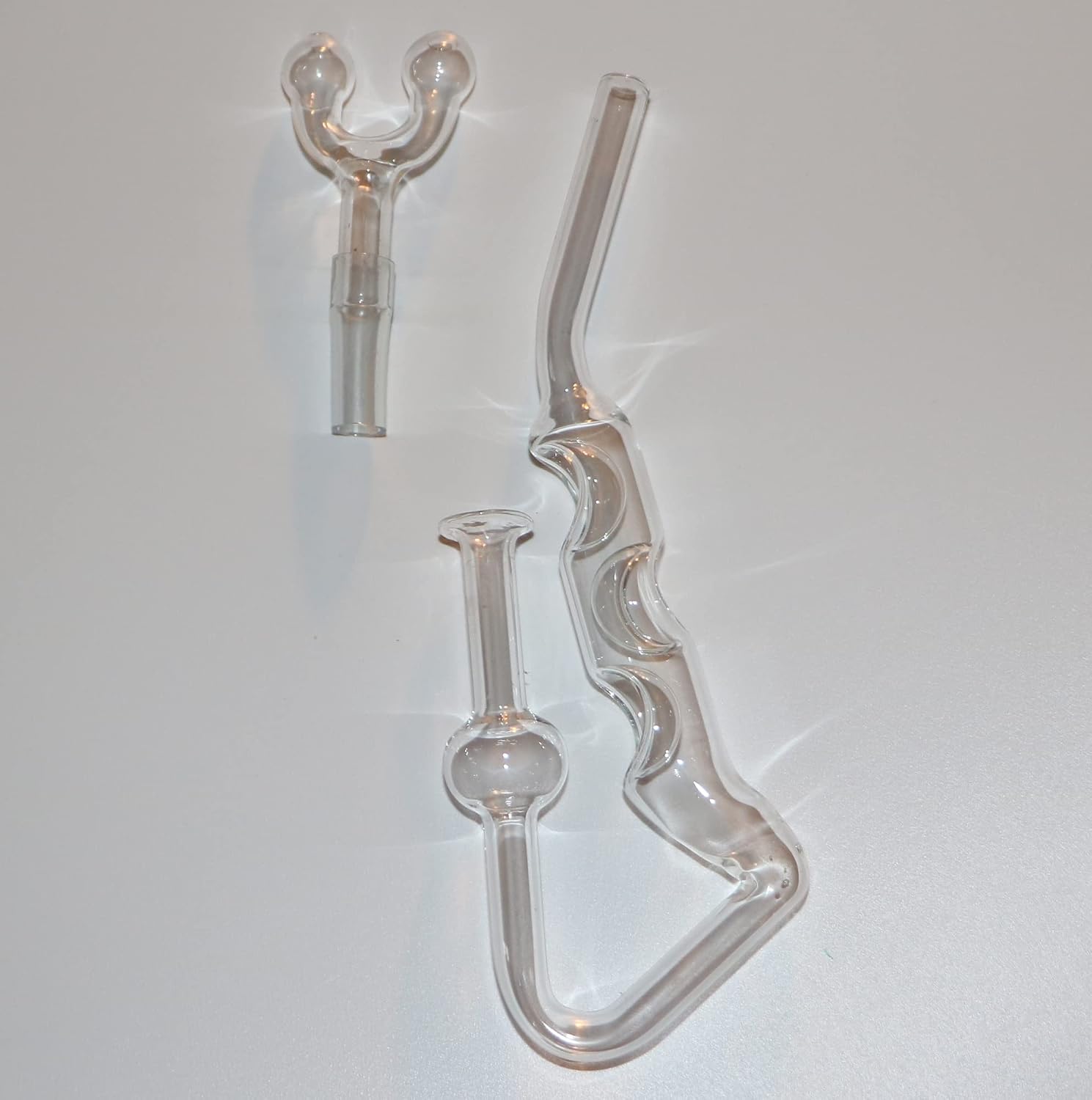 UAGFS Mahold Type Glass Pipe Inhaler for Oral and Nasal Aromatherapy Inhalation with Detailed Instructions in English, Mahold's Essential Oil Diffuser, ингалятор Махольда Maholda Makhold, Clear