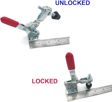 Toggle Clamps Vertical, 50Kg/ 110Lbs Holding capacity force Quick Release Heavy Duty Toggle Clamp Tool... (101A-5PACK)