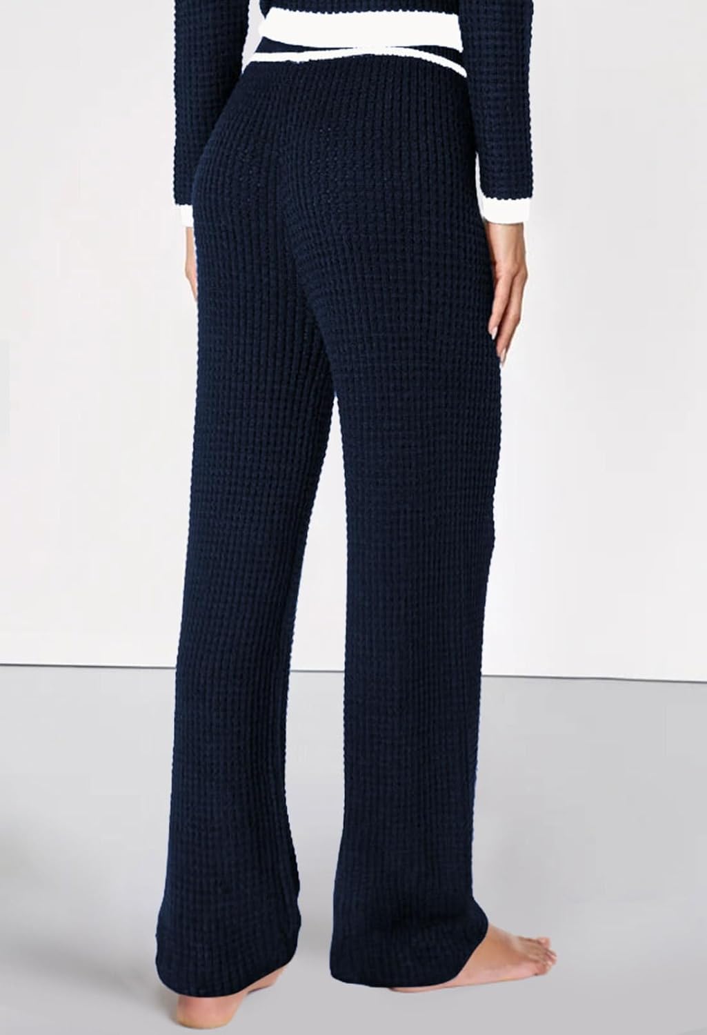 Viottiset Women's 2 Piece Outfits Sweatsuit Set Long Sleeve Button Sweatshirt Wide Leg Sweatpants Lounge Set Tracksuit - Image 4